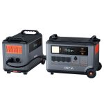 Oscal PowerMax 6000 verbunden mit Solarpanel zur schnellen Aufladung mit Solarenergie